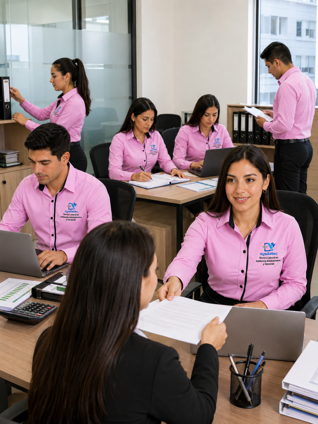 Trabaja en el sector administrativo